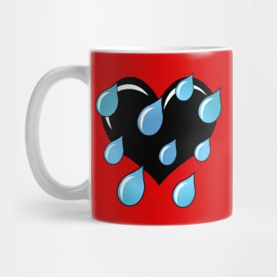 Black Weeping Heart Mug